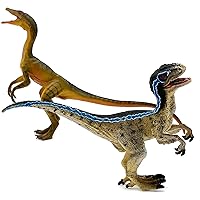 Gemini&Genius Velociraptor Compsognathus Dinosaur Toys, Dinosaur Action Figures with Moveable Jaw and Hands, Realistic Dinos Toys, Great Gift for Kids or Dino Lovers Collection and Display