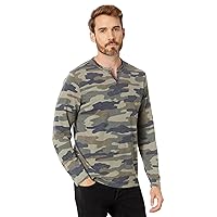 Lucky Brand Men's Venice Burnout Long Sleeve Notch Neck