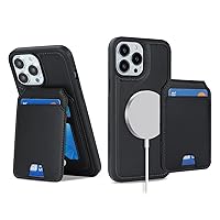 Ｈａｖａｙａ for iPhone 15 Pro Case with Card Holder iPhone 15 Pro Case Wallet magsafe Compatible for Men Detachable Magnetic Leather Phone Cover for Women-Black