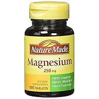NATURE MADE Magnesium, 250 mg, Tablets, 100 ct
