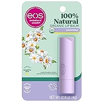 eos 100% Natural & Organic Lip Balm Stick- Chamomile, All-Day Moisture, Cruelty-Free, 0.14 oz