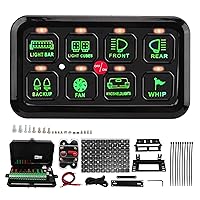 8 Gang Car Switch Panel, Automatic Dimmable LED Touch Control Panel for Truck ATV SUV Caravan UTV Marine Boat
