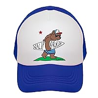 California Bear Flag Hat Kids Trucker Hat. Baseball Mesh Back Cap fits Baby, Toddler and Youth