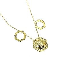 Gold Plated Brass Handmade Necklace 4MM Round Gemstone Valentine's Gift For Her