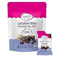 Fruit & Nut Lactation Bites for Breastfeeding Support and Increasing Breast Milk Supply*, Fenugreek-Free, Natural Galactagogues – Chocolate Sea Salt, 6 Count