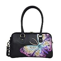 Anna by Anuschka Women's Hand-Painted Genuine Leather Multi Compartment Satchel