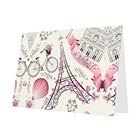The Paris Tower And A Bicycle Print Note Cards Thank You Cards All Occasion Cards Christmas Birthday Graduation Anniversaries
