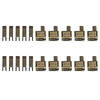 uxcell 10Sets Zipper Repair Kits, 8 Retainers Box & Insertion Pins, Metal Latch Sliders for Bags Coats Open-end Zippers Replacing, Bronze Tone