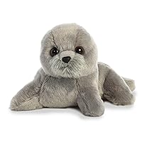 Aurora® Adorable Mini Flopsie™ Harpo Seal Stuffed Animal - Playful Ease - Timeless Companions - Gray 8 Inches