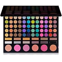 Festival Ready Palette - Highly Pigmented Blendable Eye shadows, Makeup Blush and Face powder Makeup Kit with 78 Colors - Makeup Palette
