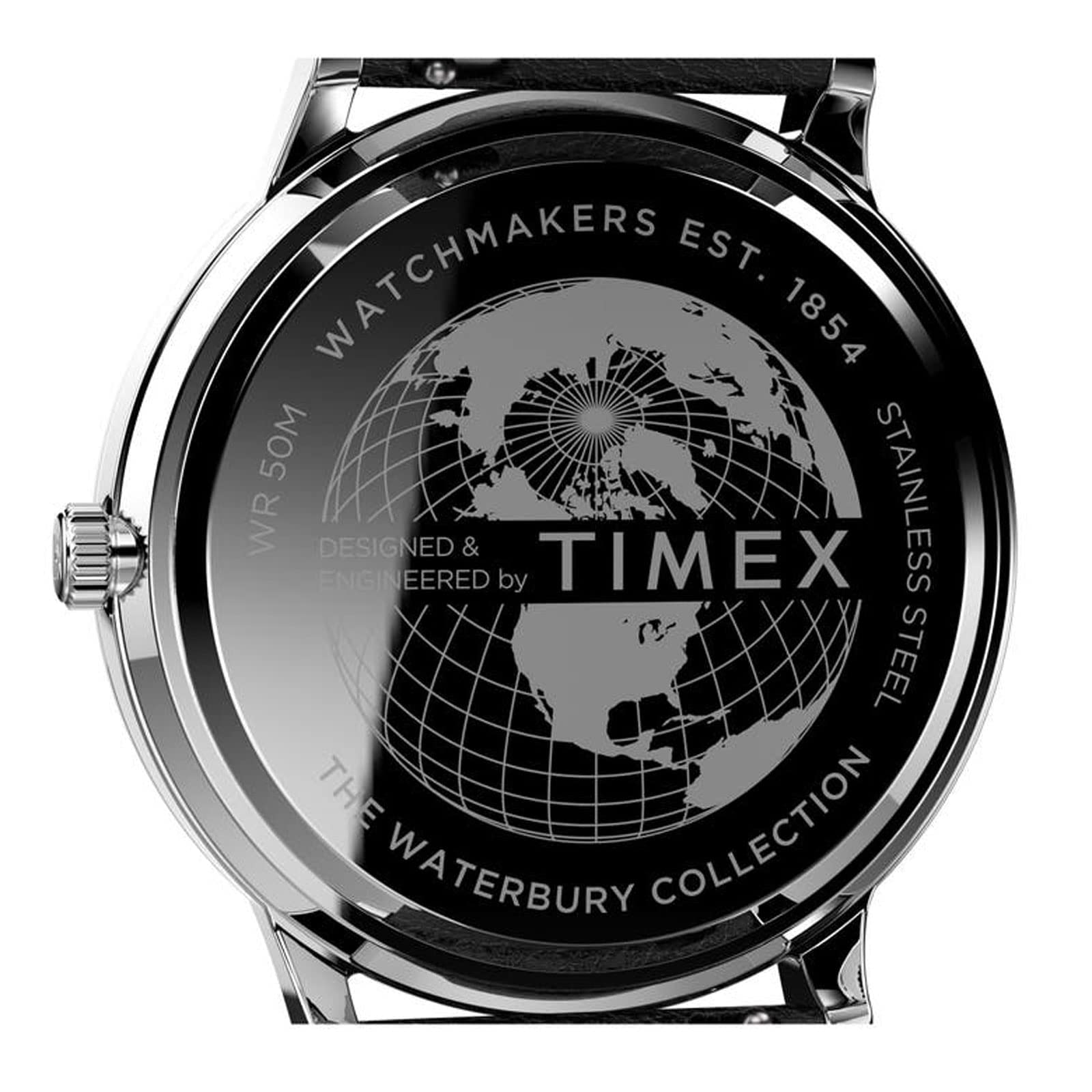 Timex Men's Waterbury Classic Day-Date 40mm TW2U88400VQ Quartz Watch, Black/Silver-Tone/White