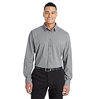 CrownLux Performance™ Men's Tonal Mini Check Shirt M GRAPHITE