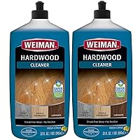 Weiman Hardwood Floor Cleaner for Finished Hardwood, Engineered Flooring, Vinyl & Laminate Surfaces - Streak-Free Shine, No Residue - 32 oz (2 PACK)