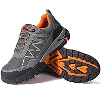 Steel Toe Sneakers, Work Puncture Proof, Breathable Comfortable Safety, Slip-Resistant for Construction, Shock Absorbing, Outdoor Hiking