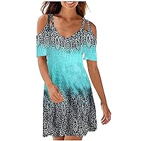 Women's Bohemian Beach Round Neck Glamorous Dress Sleeveless Knee Length Casual Loose-Fitting Summer Swing Print Flowy