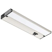 GETINLIGHT 3 Color Levels Dimmable LED Under Cabinet Lighting with ETL Listed, 12-inch, Warm White (2700K), Soft White (3000K), Bright White (4000K), Brushed Nickel Finished, IN-0210-1-SN