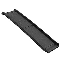 Dog Ramp - 61-Inch Folding, Nonslip Pet Ramp for Dogs to Get into Cars, Trucks, SUVs, or RVs - Portable Pet Ramps with Raised Side by PETMAKER (Black)