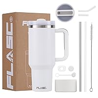 40 oz Tumbler With Handle and Straw | 100% Leakproof Insulated Tumbler With Lid and Straw | Includes ALL Accessories: Stainless Steel Straw, Silicon Boot, Straw Cover & Cleaner (Sublimation)