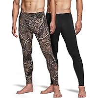 TSLA Men's Thermal Underwear Pants, Heated Warm Fleece Lined Long Johns Leggings, Winter Base Layer Bottoms
