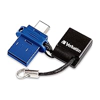 Verbatim 32GB Store ‘n’ Go Dual OTG USB 3.2 Gen 1 Flash Drive for USB-C Devices – 2 in 1 Type C Thumb Drive
