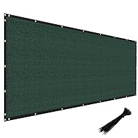 Privacy Fence Screen 6'x50' Heavy Duty Windscreen Fencing Mesh Fabric Shade Cover for Outdoor Wall Garden Yard Pool Deck, Green