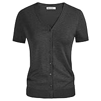 GRACE KARIN Women's Long Sleeve Button Down Sweater Classic V-Neck Knit Cardigan