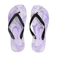 Vantaso Slim Flip Flops for Women Colorful Violet Marble Yoga Mat Thong Sandals Casual Slippers