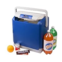 Wagan 12V Portable Thermoelectric Cooler/Warmer with 12/24V DC, Small Personal Electric Fridge for Car, RV, and Camping Use, UL Listed, EL6224, 24 Liter Capacity