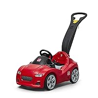 Step2 Whisper Ride Cruiser Kids Push Car, Ride On Car, Seat Belt and Horn, Toddlers 18 - 48 months, Easy Storage, Red, 90.8x50.2x120.7 centimeters