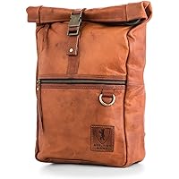 BERLINER BAGS Vintage Leather Backpack Utrecht M for Men and Women - Brown