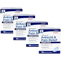 Quality Choice Effervescent Antacid & Pain Relief Original Flavor 36 Tablets Pack of 4
