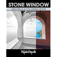 Stone Window Grayscale Coloring Book: Beautiful Images of Windows to the Ocean