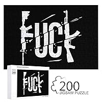 Fuck Guns 200 PCS Wooden Puzzle Colorful DIY Picture Puzzles Home Decoration Creative Gifts