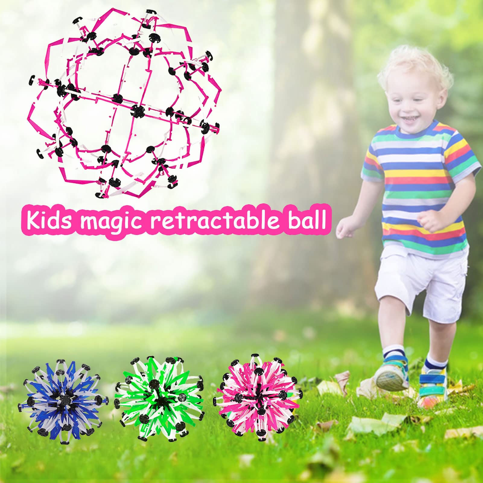 Gonipol Breathing Ball | Magic Expandable Ball Toy Sphere | Colorful Inflatable Expanding Balls Sensory Toys | Stocking Stuffers Fidgets Toys Bulk for Kids School Classroom Rewards