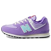 New Balance Girls Kids 574 V1 70s Racing Lace-up Sneaker, Violet Crush/Bright Cyan, 12 Wide Little