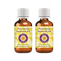 Deve Herbes Pure Neroli Essential Oil (Citrus aurantium) Steam Distilled (Pack of Two) 100ml X 2 (6.76 oz)