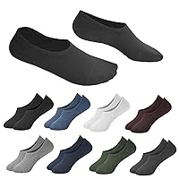No Show Socks for Men Size 9-12/12-15 Invisible Low Cut Breathable Cotton Liner Socks With Non Slip Grip