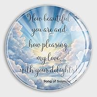 How Beautiful You are and How Pleasing, My Love, with Your Delights Magnets Refrigerator Magnets Glass Round Magnets Decor for Billboard in Home Kitchen and