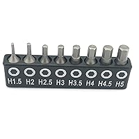 Silverhill Tools ABSHEXM Hex Bit Set (Metric) (H1.5, H2, H3, H3.5, H4, H4.5, H5)