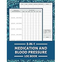 Medication and Blood Pressure Log Book: 2 in 1 Tracker for Keeping Track of Your Daily Medicines and Monitor Blood Pressure (52 Weeks, Large Size 8.5