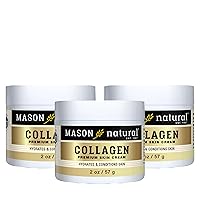 MASON NATURAL Collagen Premium Skin Cream - Anti-Aging Face and Body Moisturizer, Intense Skin Hydration and Firmness, Pear Scent, Paraben Free, 2 OZ (Pack of 3)