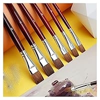 CHCDP 6pcs/Set Oil Painting Brushes Weasel Hair Water Paint Brush Acrylics Drawing Art Supplies Painting Dedicated