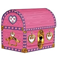 Beistle 4-Pack Princess Treasure Chests, 3-1/2-Inch by 41/4-Inch, 4 piece