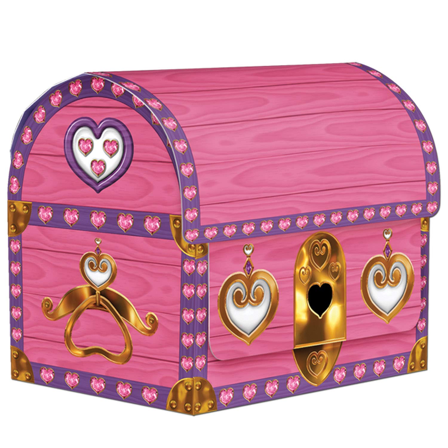 Beistle 4-Pack Princess Treasure Chests, 3-1/2-Inch by 41/4-Inch, 4 piece