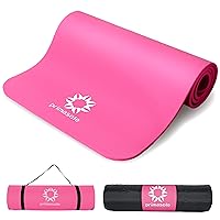 1/2 Thick Exercise Mat with Carry Strap & Case Mat for Yoga Pilates Fitness at Home and Gym 72