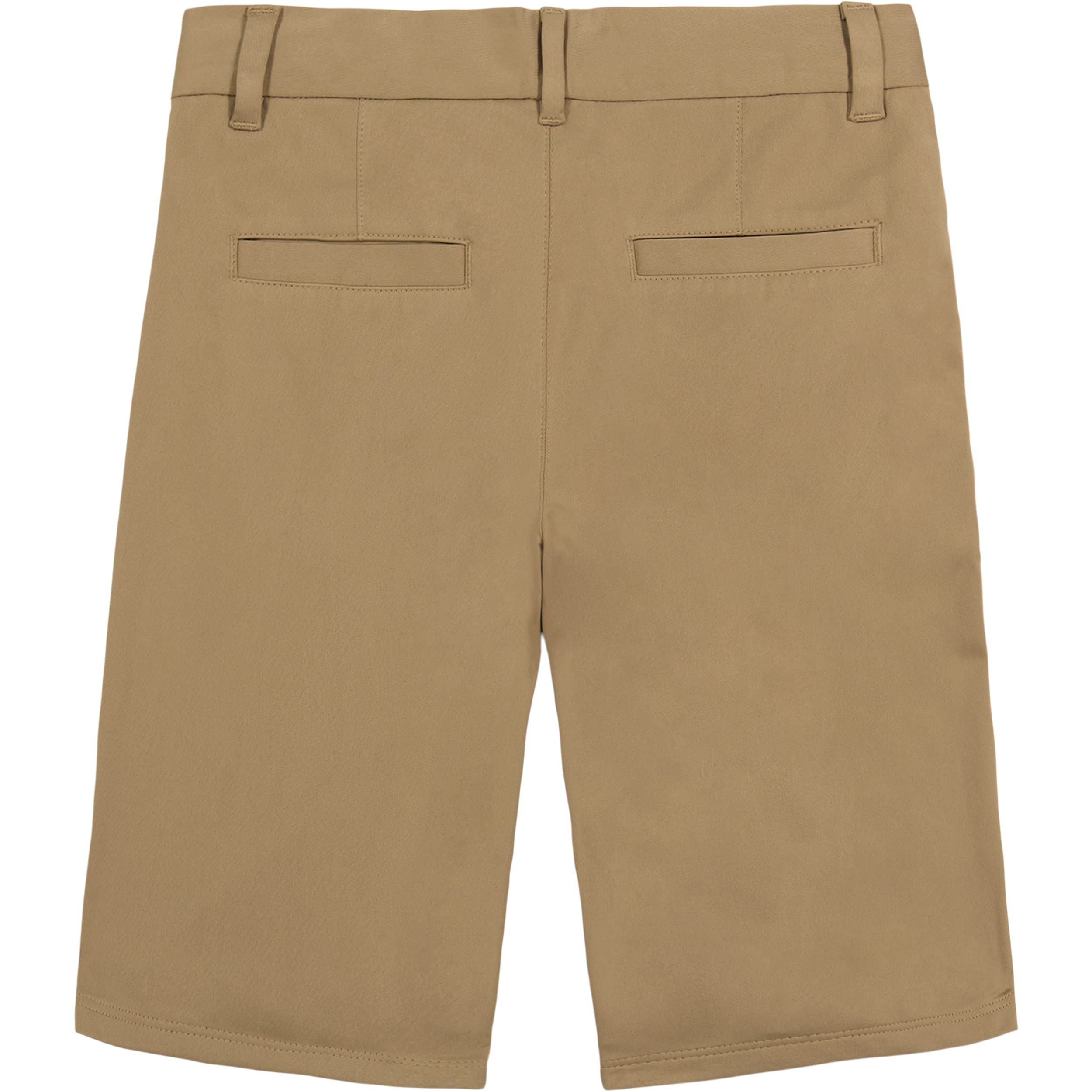 Nautica Boys' School Uniform Warp Knit Shorts, Flat Front & Zipper Closure, Wrinkle Resistant Fabric