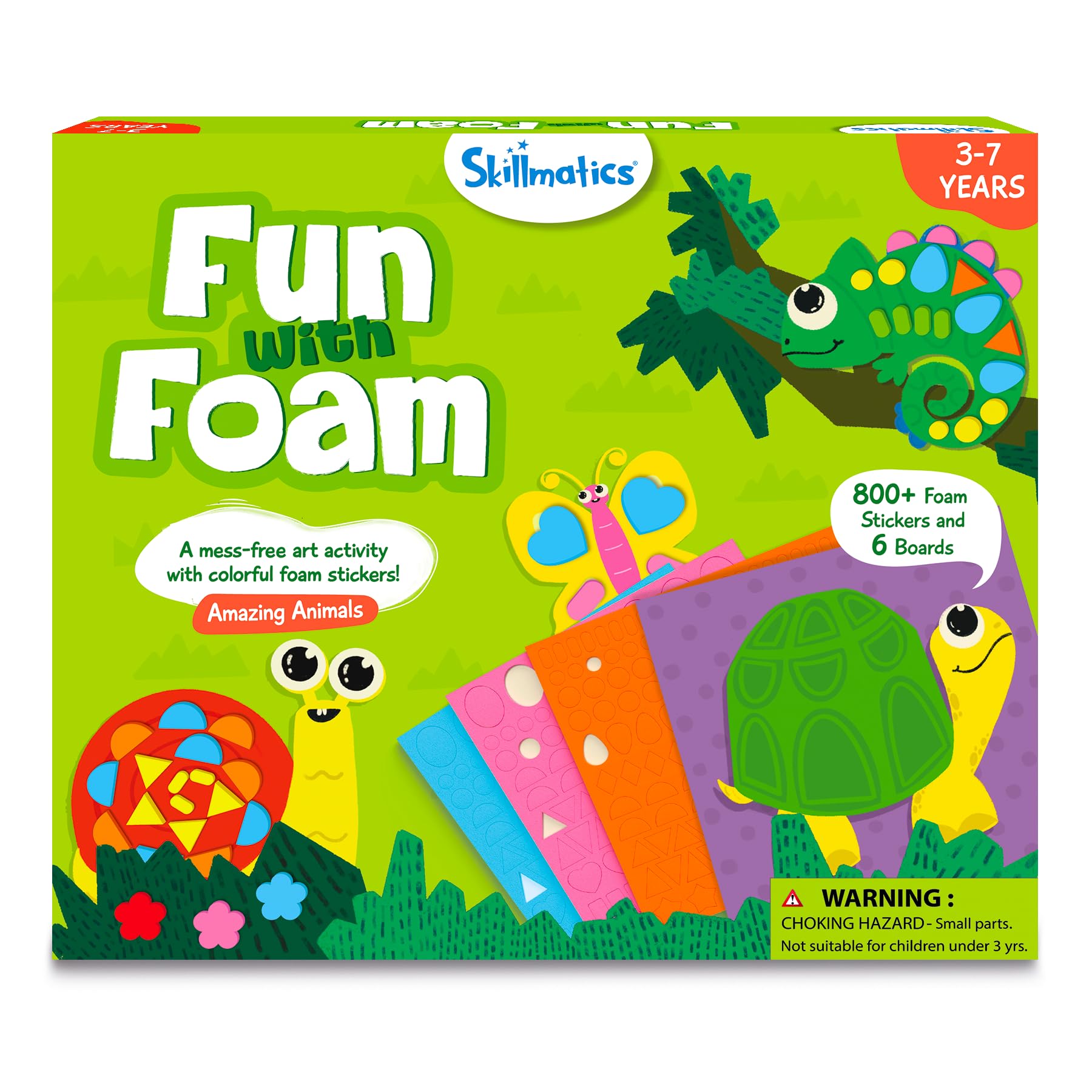 Skillmatics Foil Fun & Fun with Foam Animals Theme Bundle, Art & Craft Kits, DIY Activities for Kids