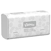 Kleenex® Premiere Folded Towels (13253), with Fast-Drying Absorbency Pockets™, Trifold Towels, White, (25 Packs/Case, 120 Sheets/Pack, 3,000 Packs/Case)
