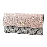 Gucci 456116 17WAG 5788 Women's Petite Marmont Double G Long Wallet, Pink x Beige, beige / pink