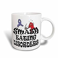 3dRose mug_195964_1 Smash Eating Disorders Ceramic Mug, 11-Ounce